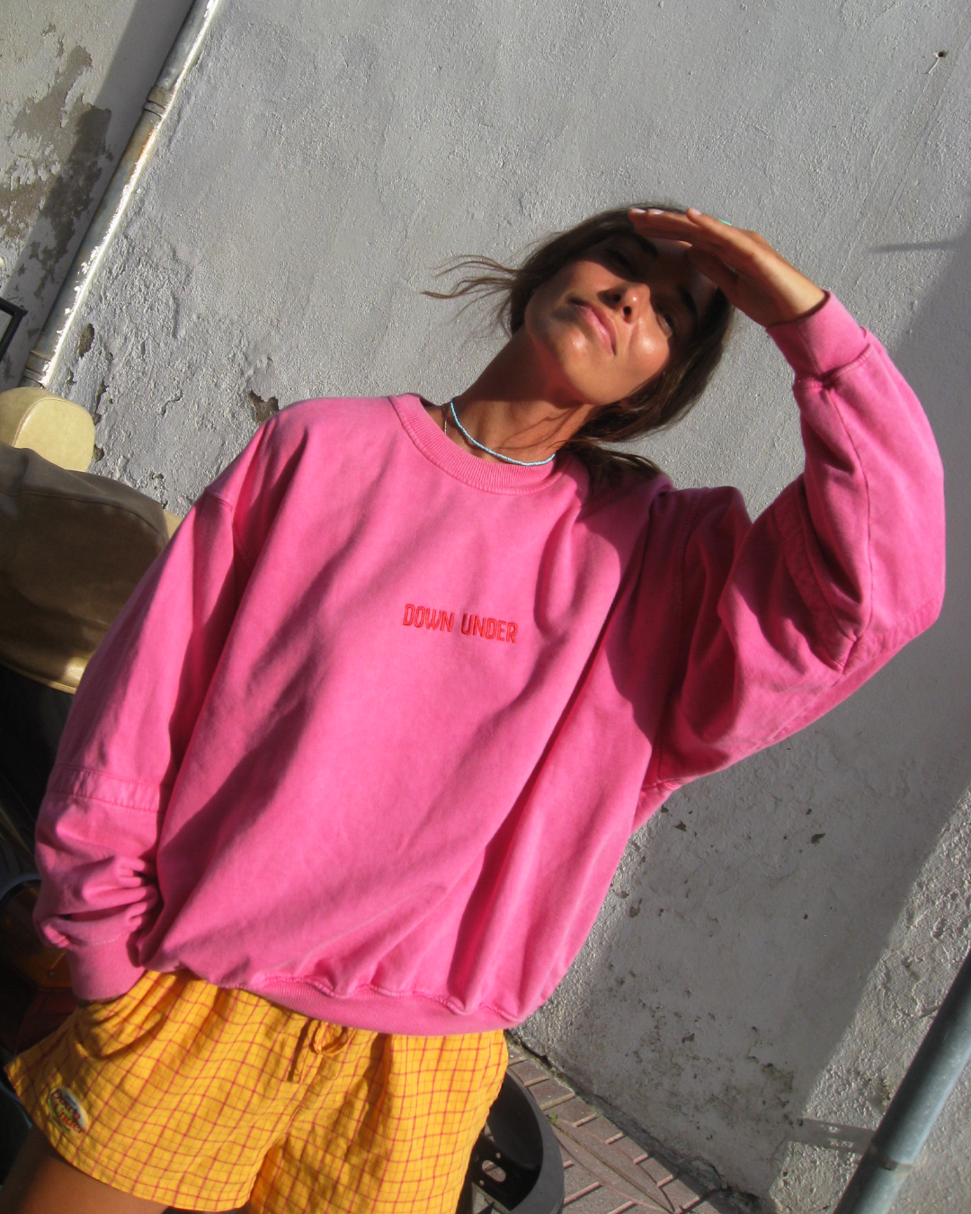 STRAWBERRY - Oversized Washed Sweatshirt